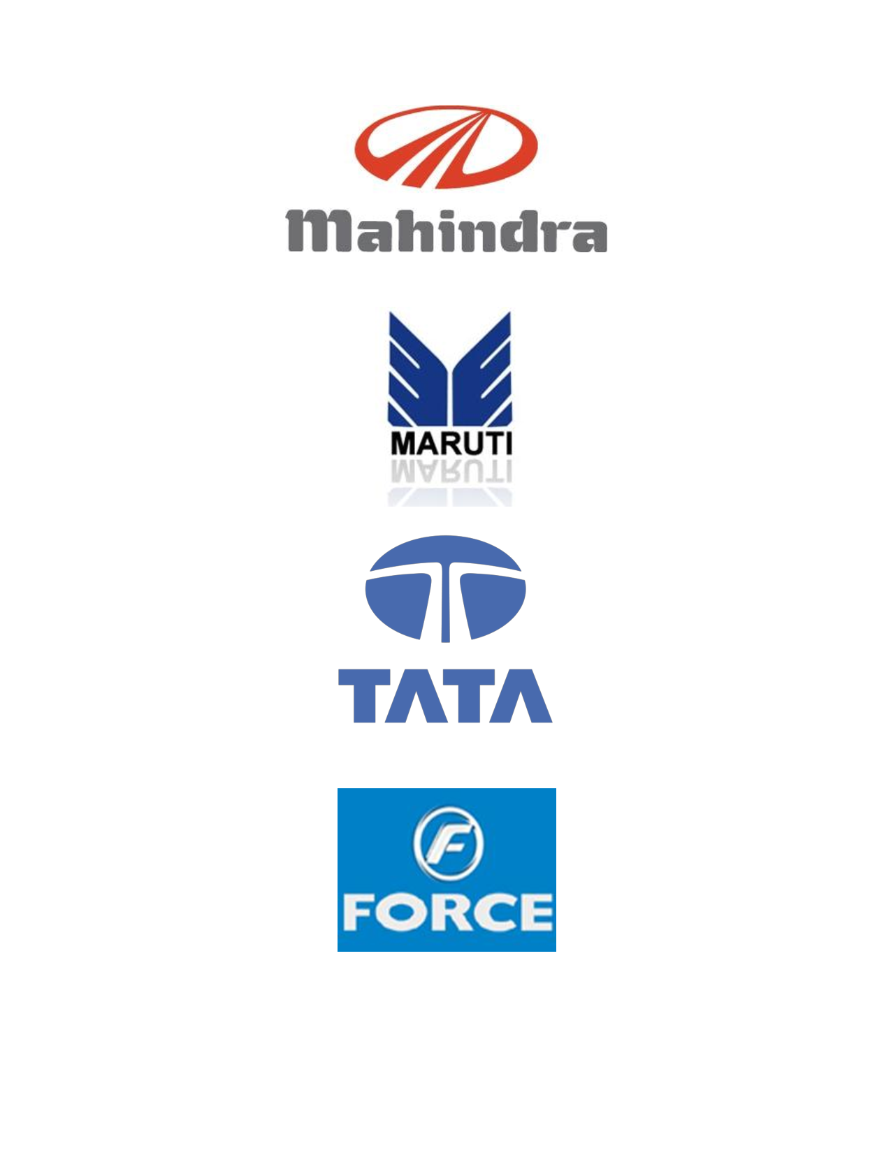 Three pics of car company logos
