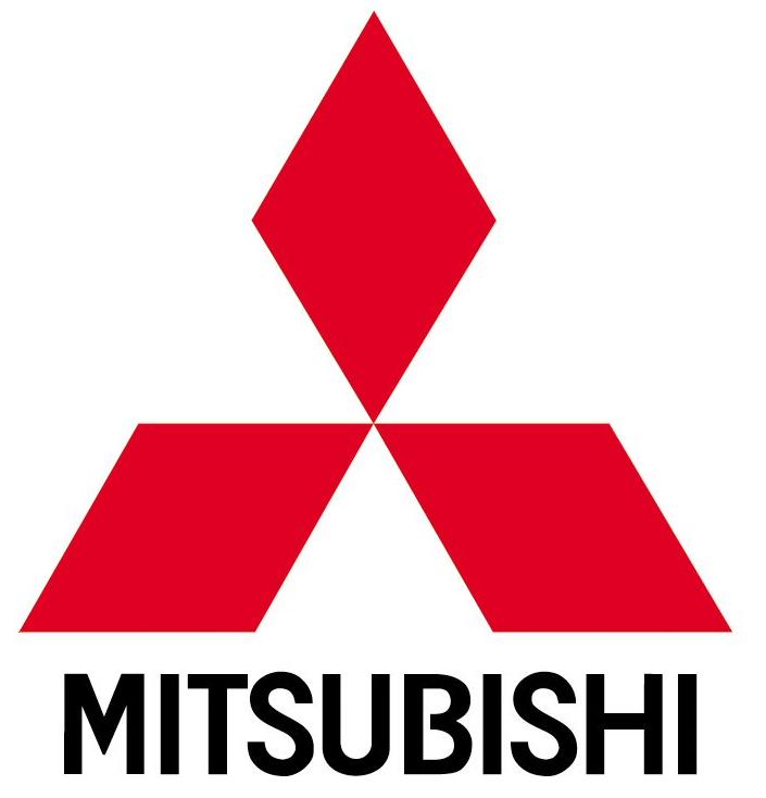 Three red diamonds on mitsubishi logo
