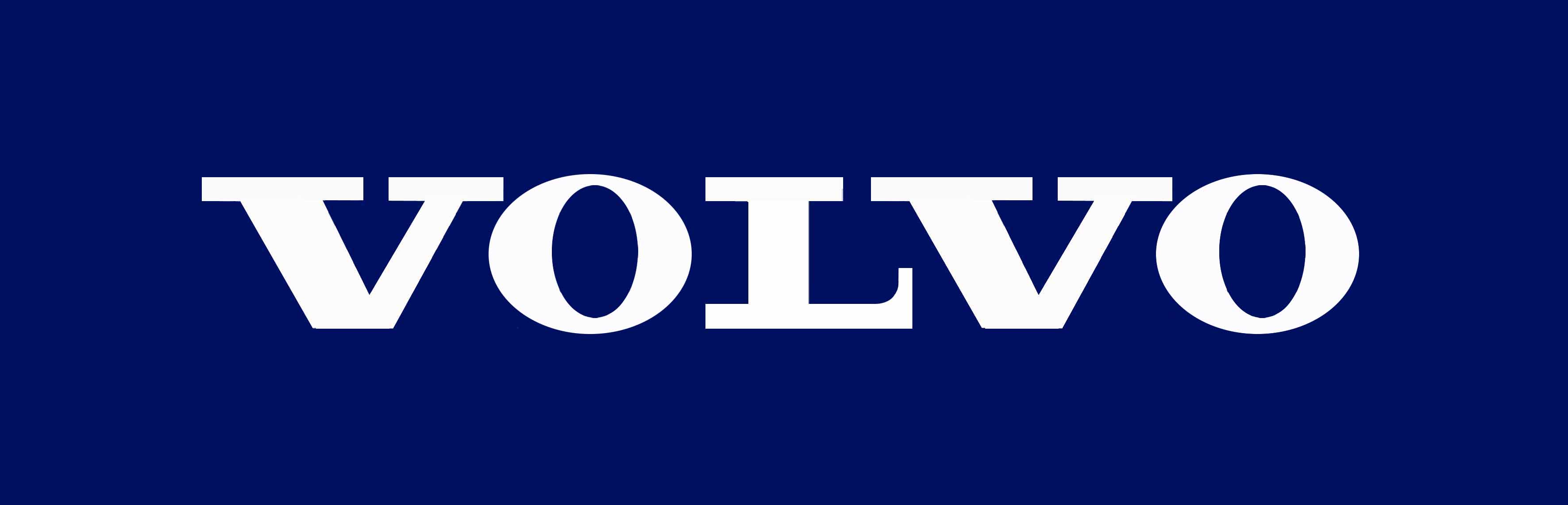 Simple volvo logo on blue background